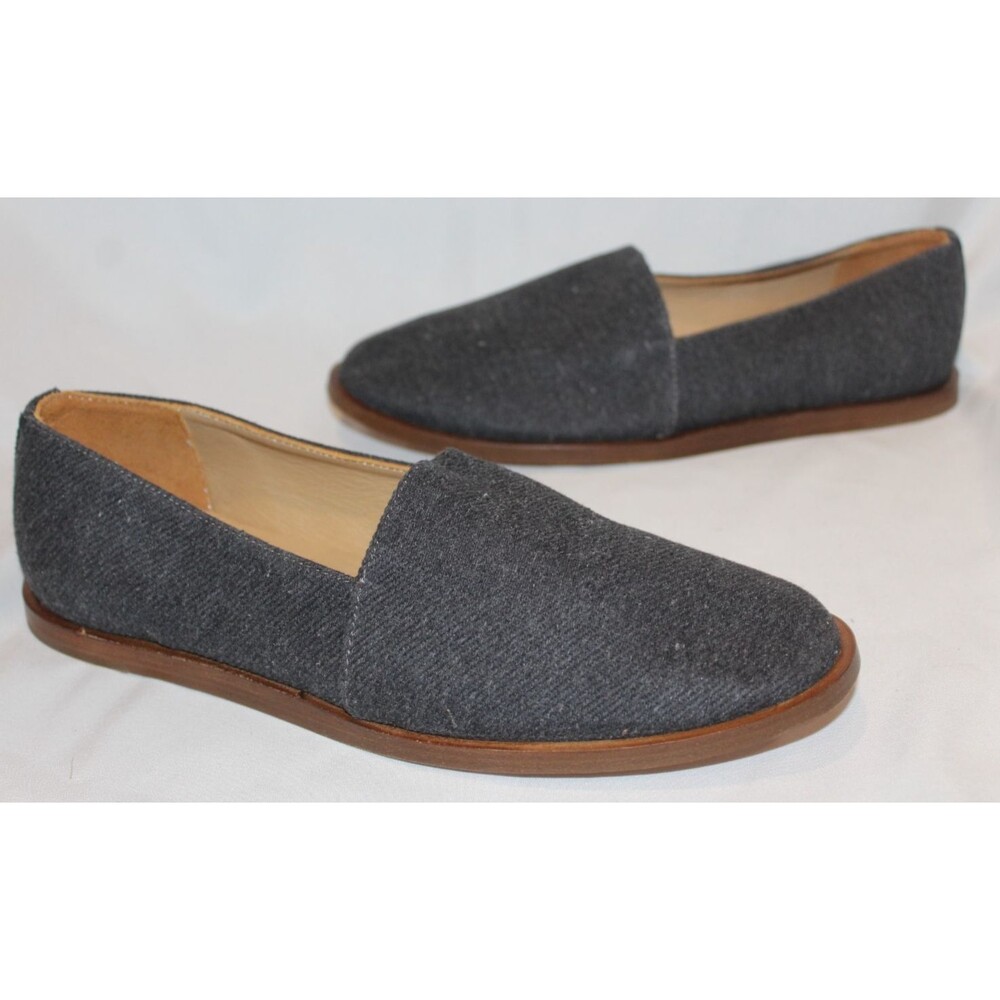 NEW NISOLO WOMEN'S CANVAS BLUE FABRIC FLAT LOAFERS SZ 7.5